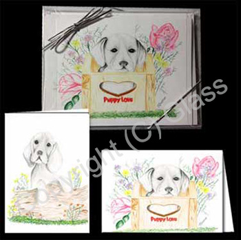  Puppy Love and Peek-a-Boo Note Cards