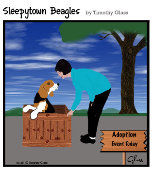 Sleepytown beagles Cartoon
