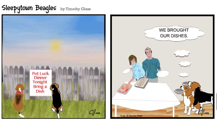 Sleepytown beagles Cartoon