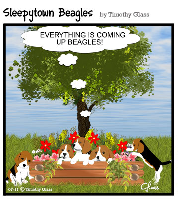 Sleepytown beagles Cartoon