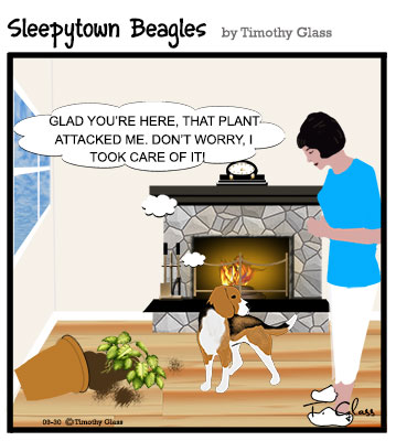 Sleepytown beagles Cartoon