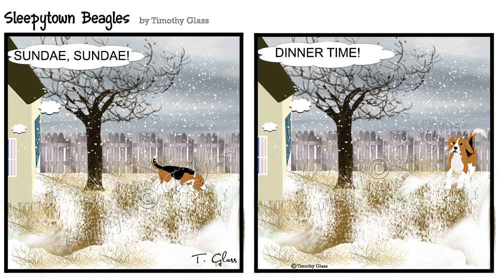 Sleepytown beagles Cartoon