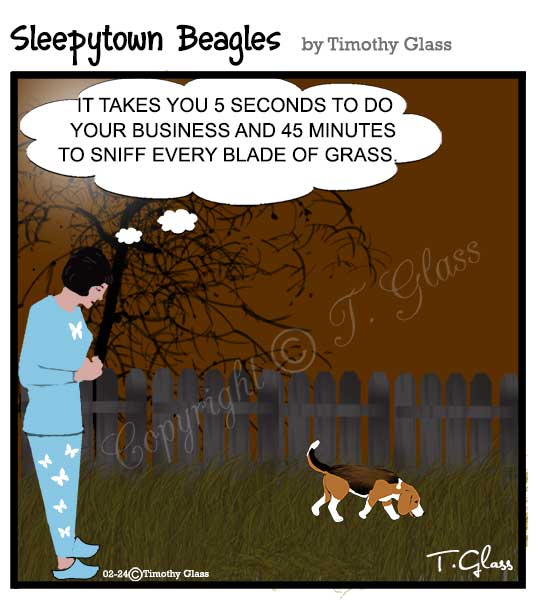 Sleepytown beagles Cartoon