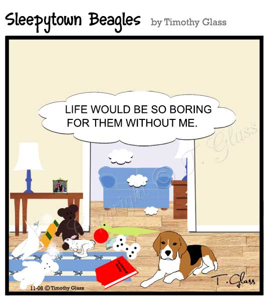 Sleepytown beagles Cartoon