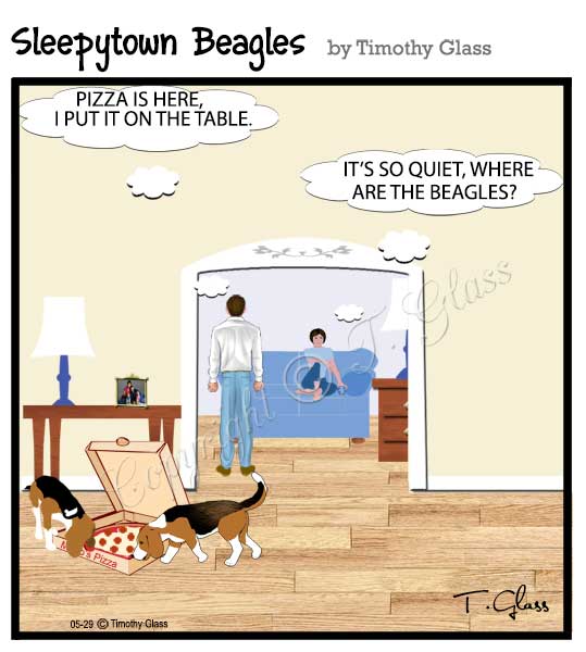 Sleepytown beagles Cartoon