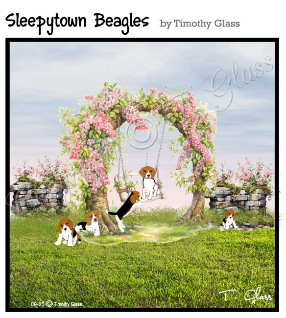 Sleepytown beagles Cartoon