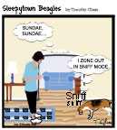 Sleepytown beagle cartoon